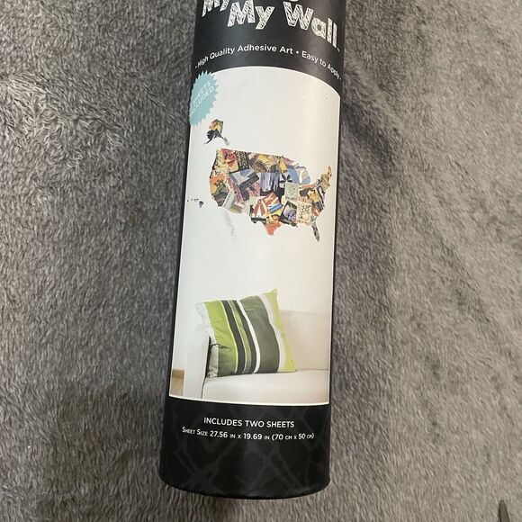 My Life My Wall United States of America 28" x 20" Two Sheets Adhesive Art NEW - Picture 2 of 6